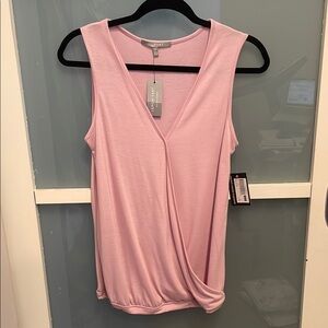 Lemon Tart Pink Wrap Sleeveless Tank Top, XS, NWT